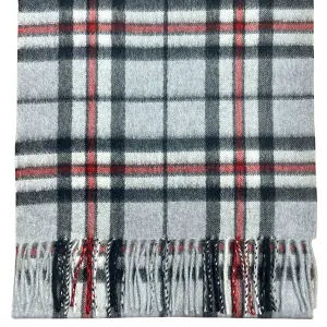 Pure Cashmere Scarf - Grey Thomson Tartan