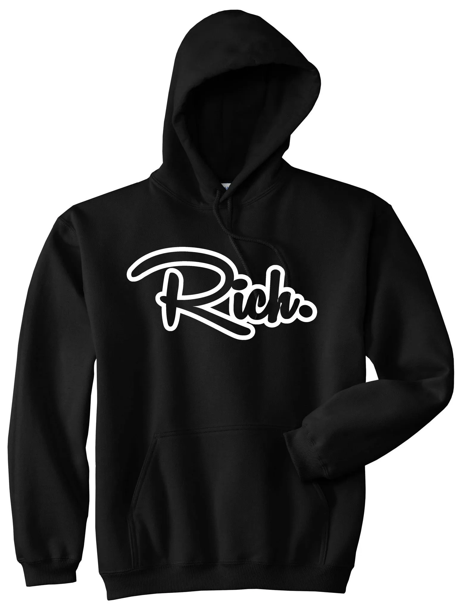 Rich Script Pullover Hoodie Hoody