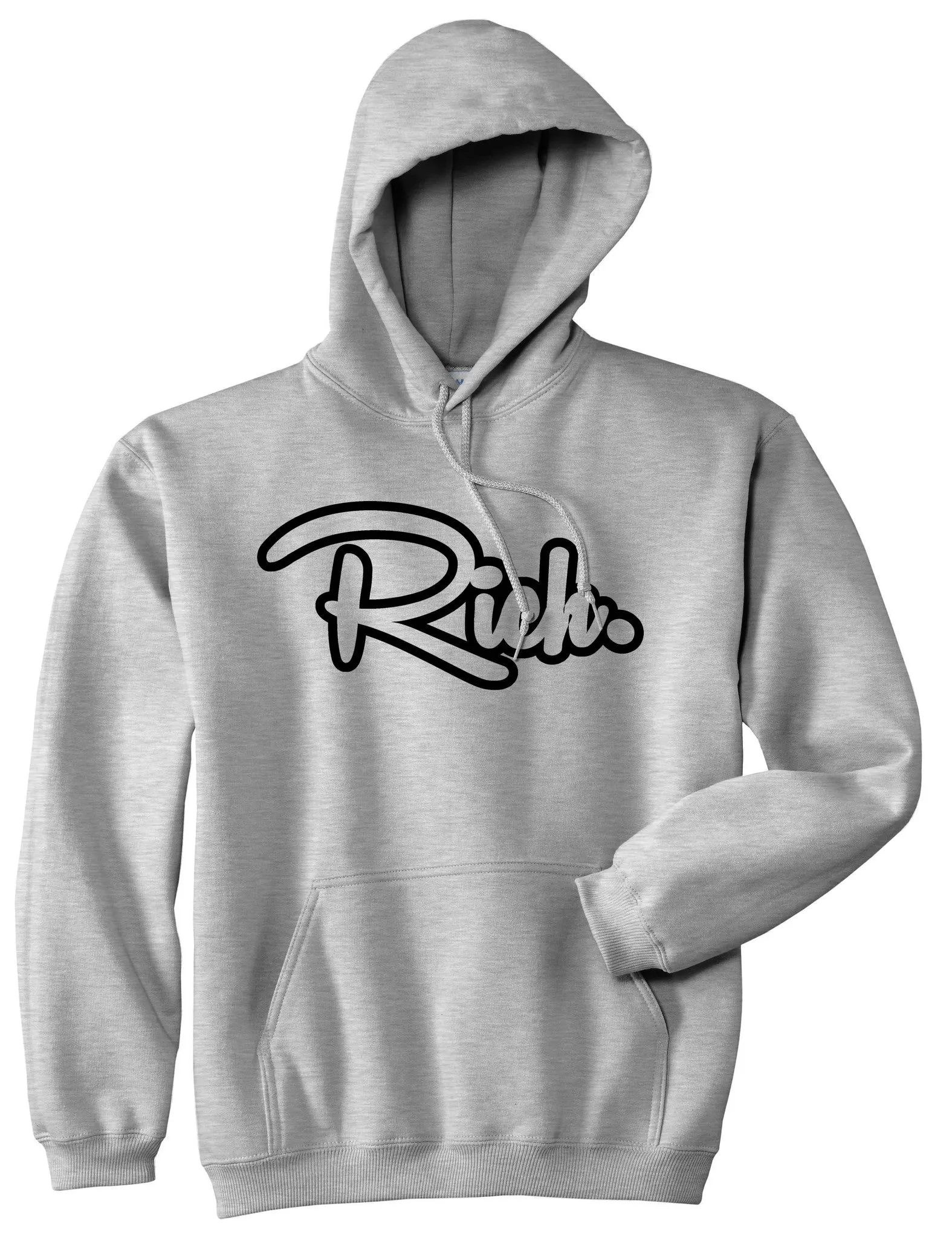 Rich Script Pullover Hoodie Hoody