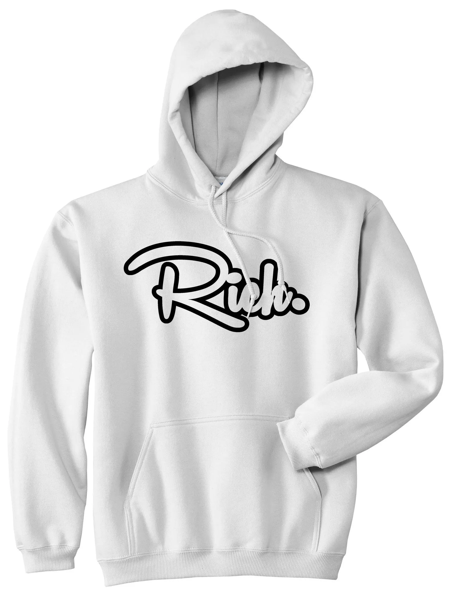 Rich Script Pullover Hoodie Hoody