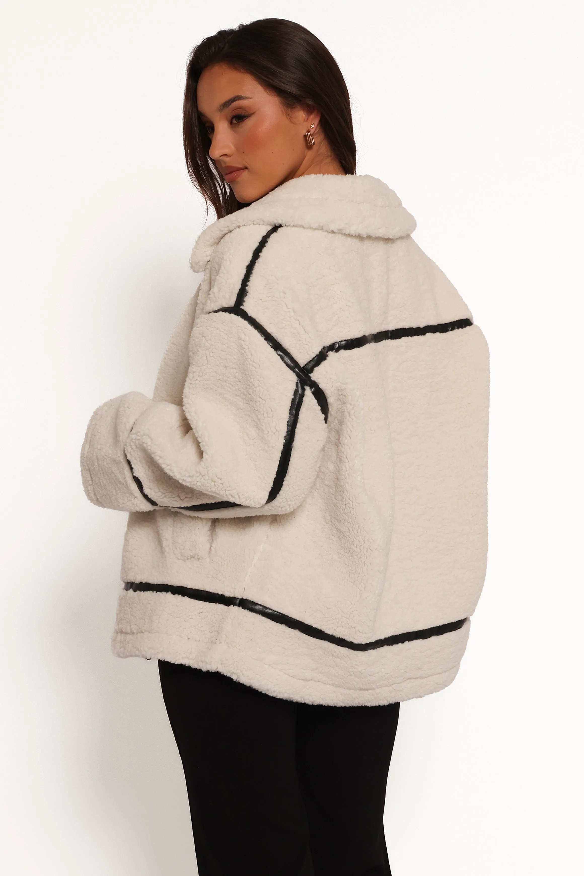 Ricki Faux Sherling Jacket - White