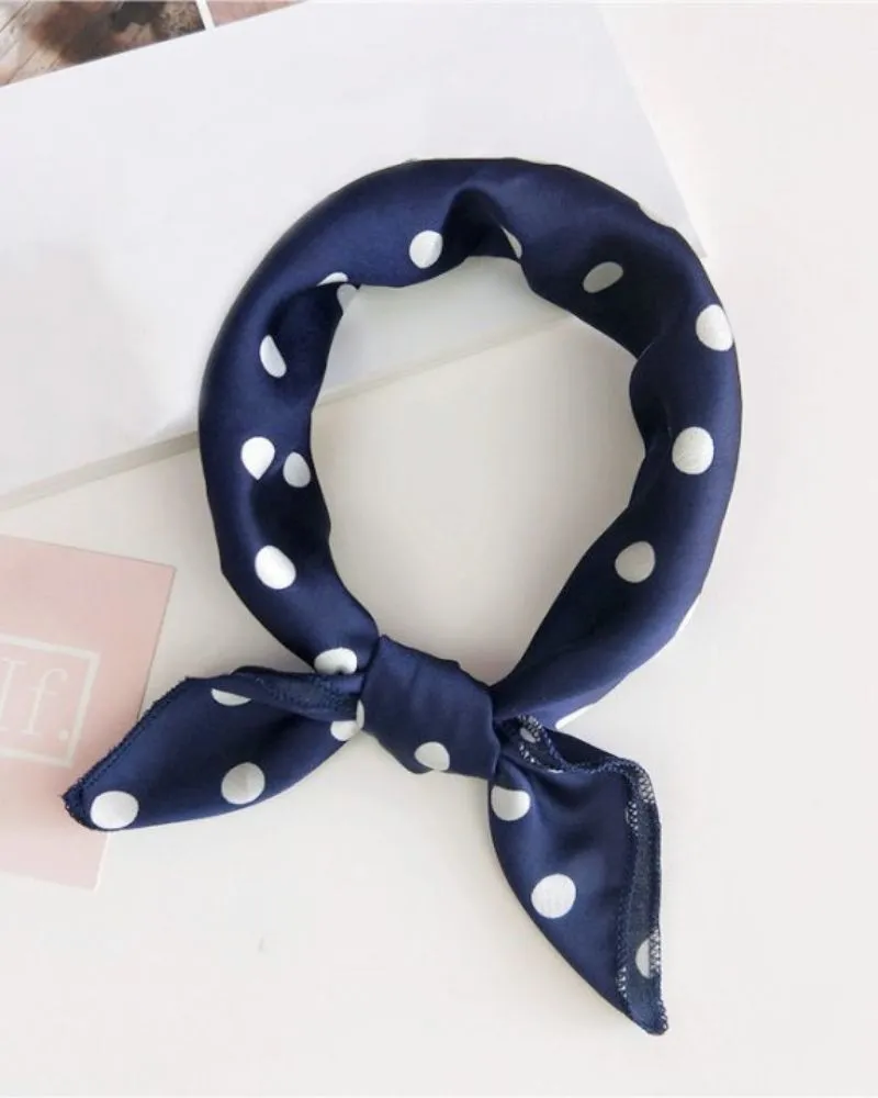 Scarf For Women Retro Versatile Decorative Polka Dot Print Scarf