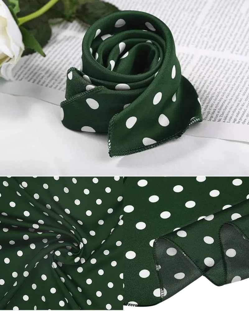 Scarf For Women Retro Versatile Decorative Polka Dot Print Scarf