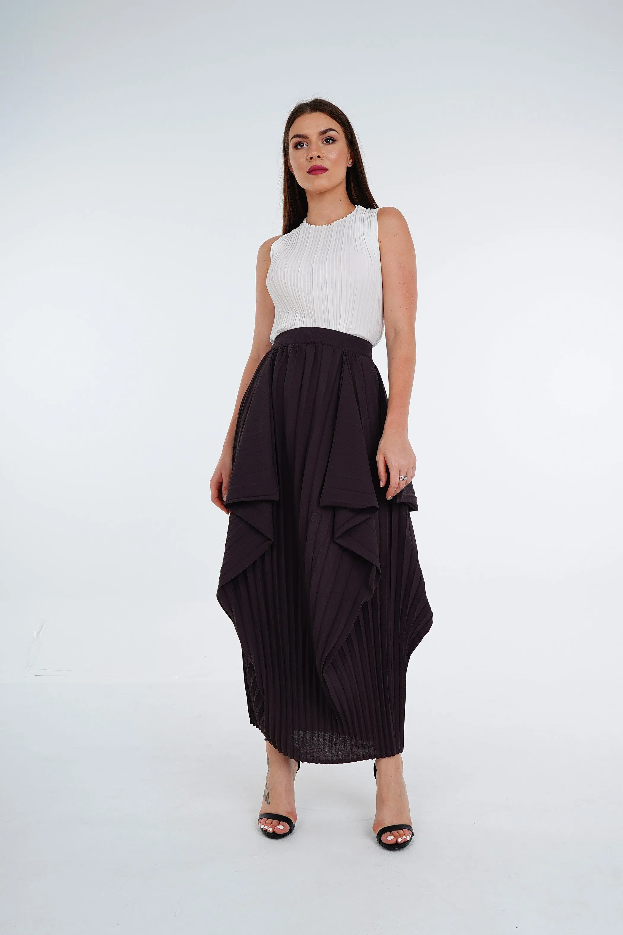 Segunda Drape & Layered Skirt