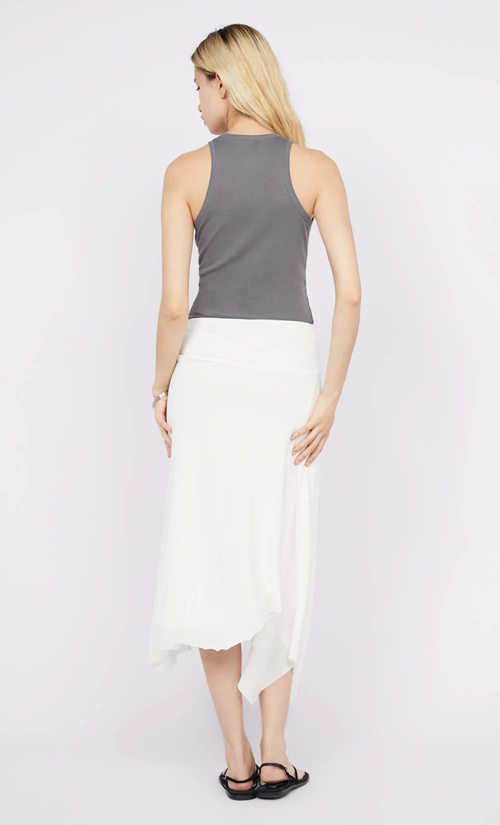 SERAPHINA MIDI SKIRT - WHITE