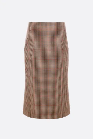 Sibyl check wool midi skirt