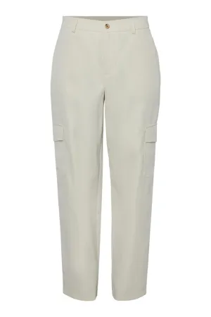 Sille Cargo Pants - White Pepper