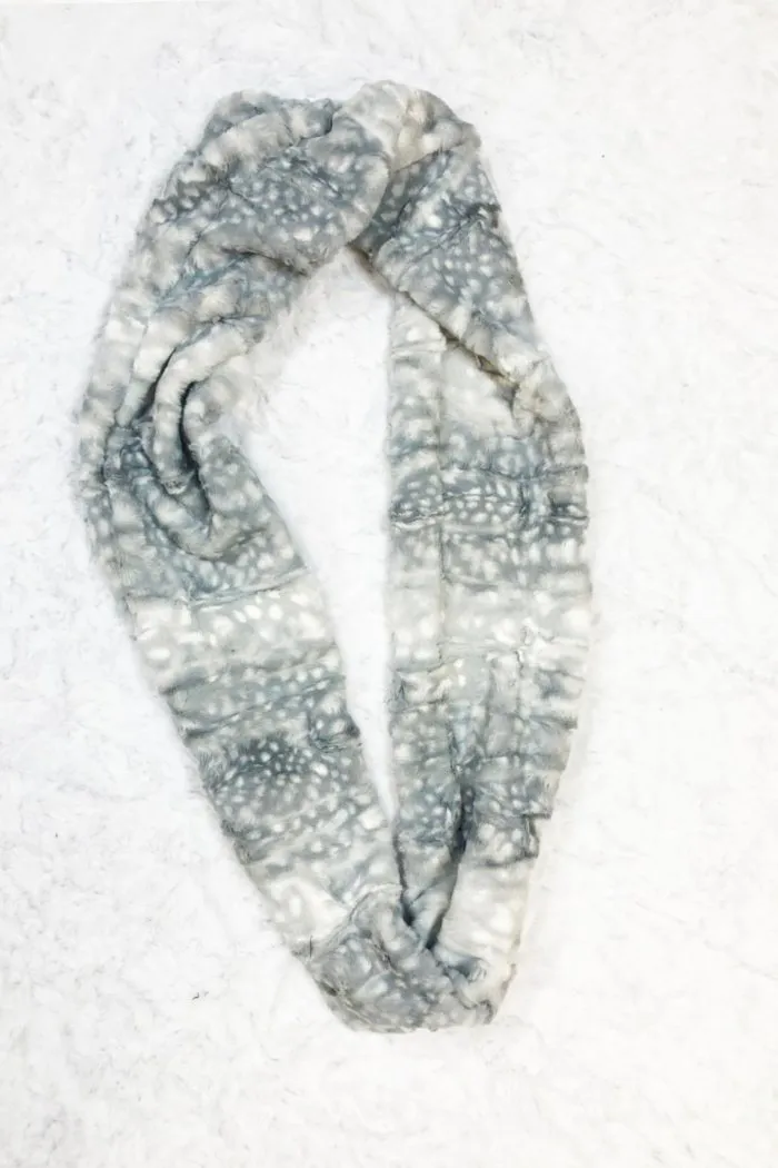 Silver Fawn Minky Infinity Scarf