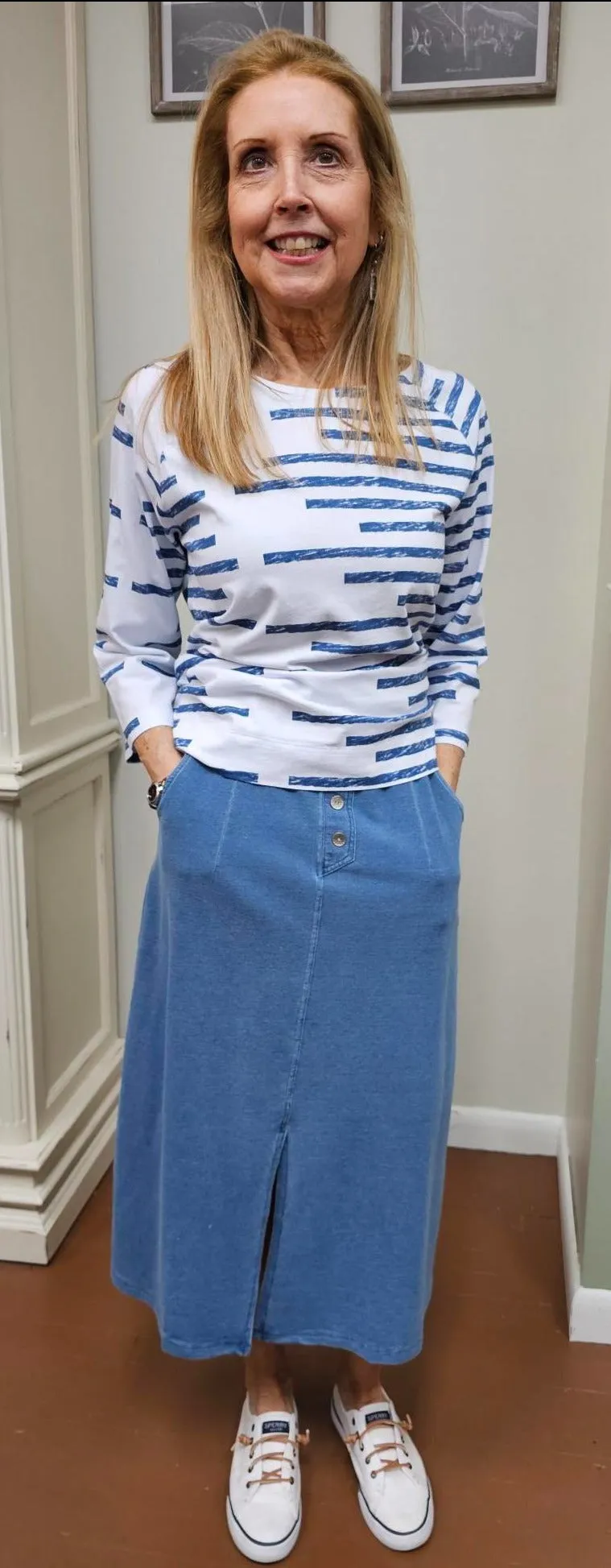 Skirt - Casual Midi Denim - 24506-DE