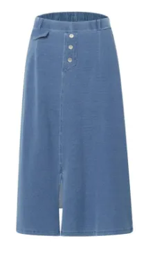 Skirt - Casual Midi Denim - 24506-DE