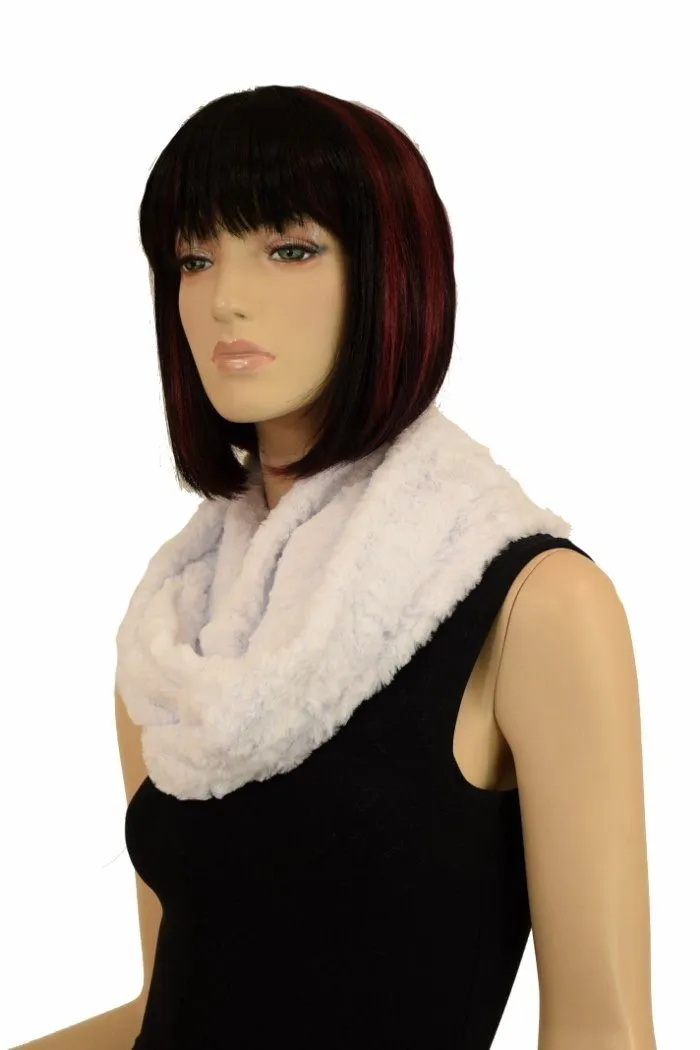 Snowdrift White Minky Infinity Scarf