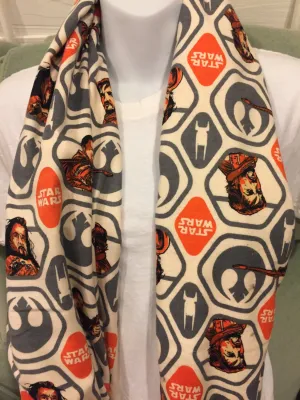 Star Wars Rogue One Infinity Scarf - Handmade Rebel Polygon Flannel Accessory for Galactic Style