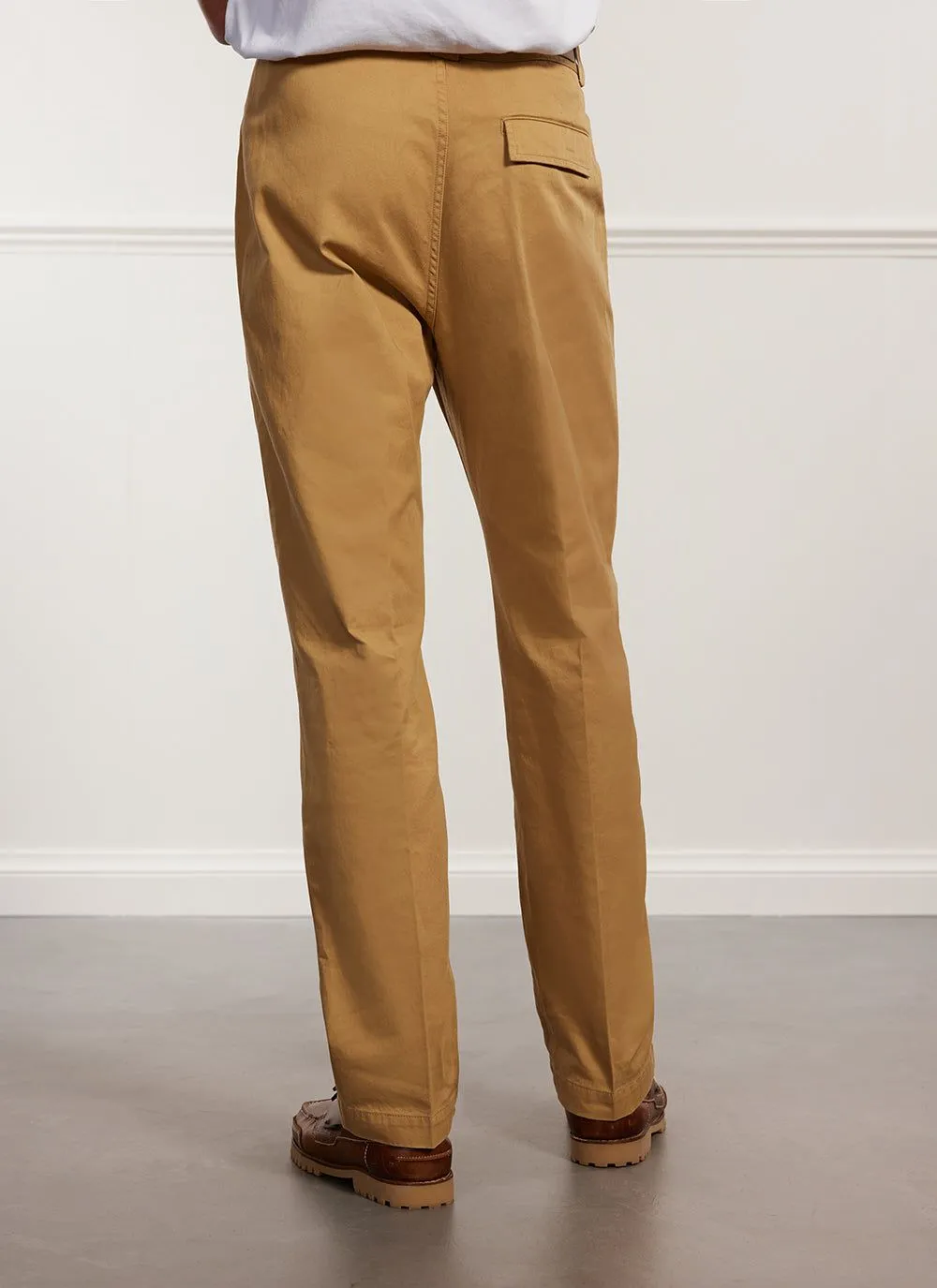 Stay Press Auxiliary Trousers | Cotton Twill Canvas | Camel