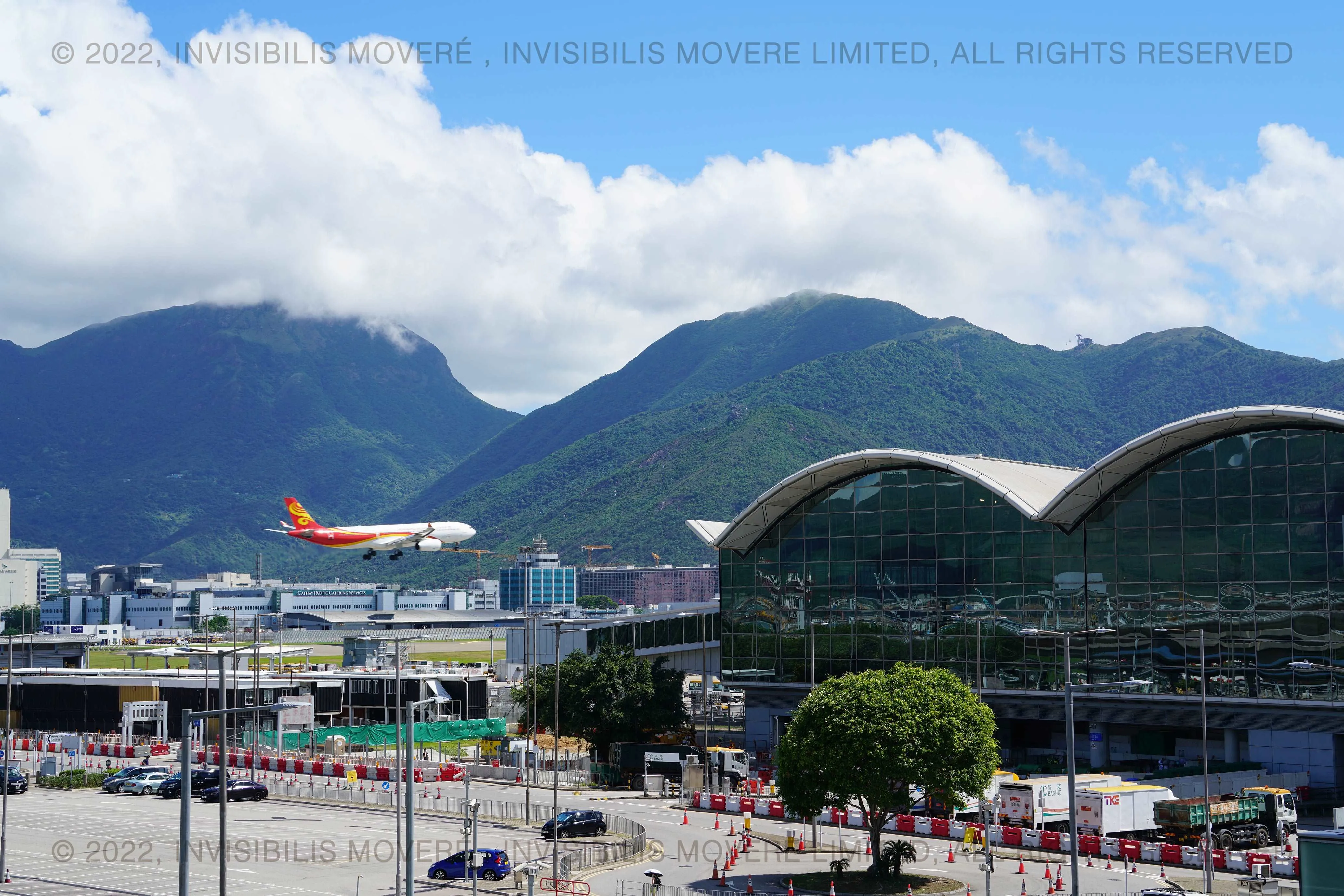 The Hong Kong International Airport II- Premium Silk Scarf 120/45