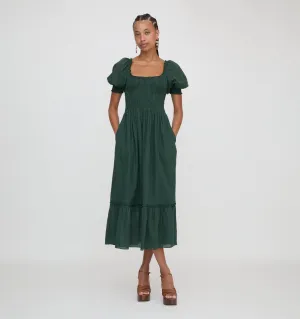 The Louisa Nap Dress - Green Shadow Stripe