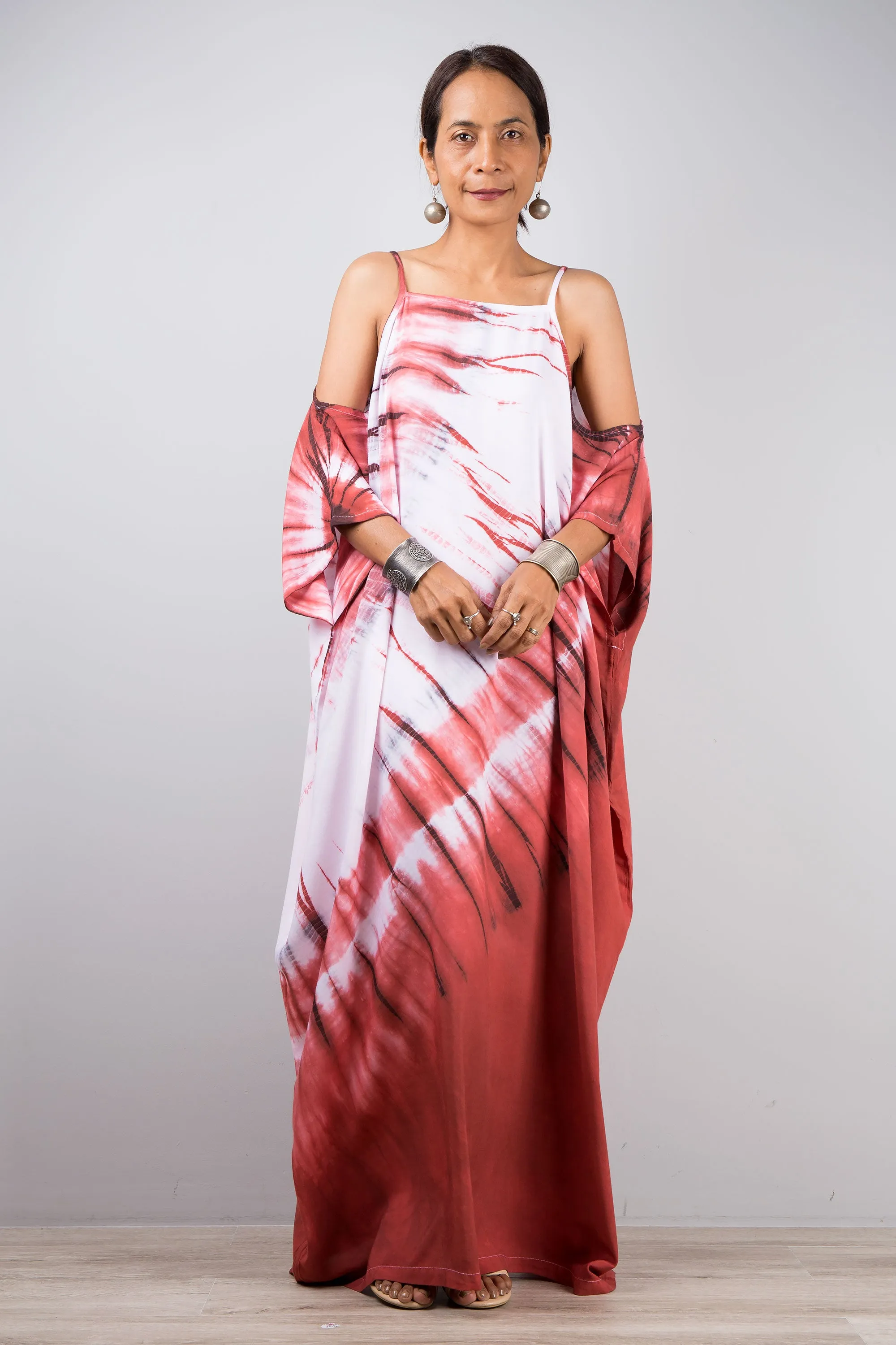 Tie dye kaftan dress