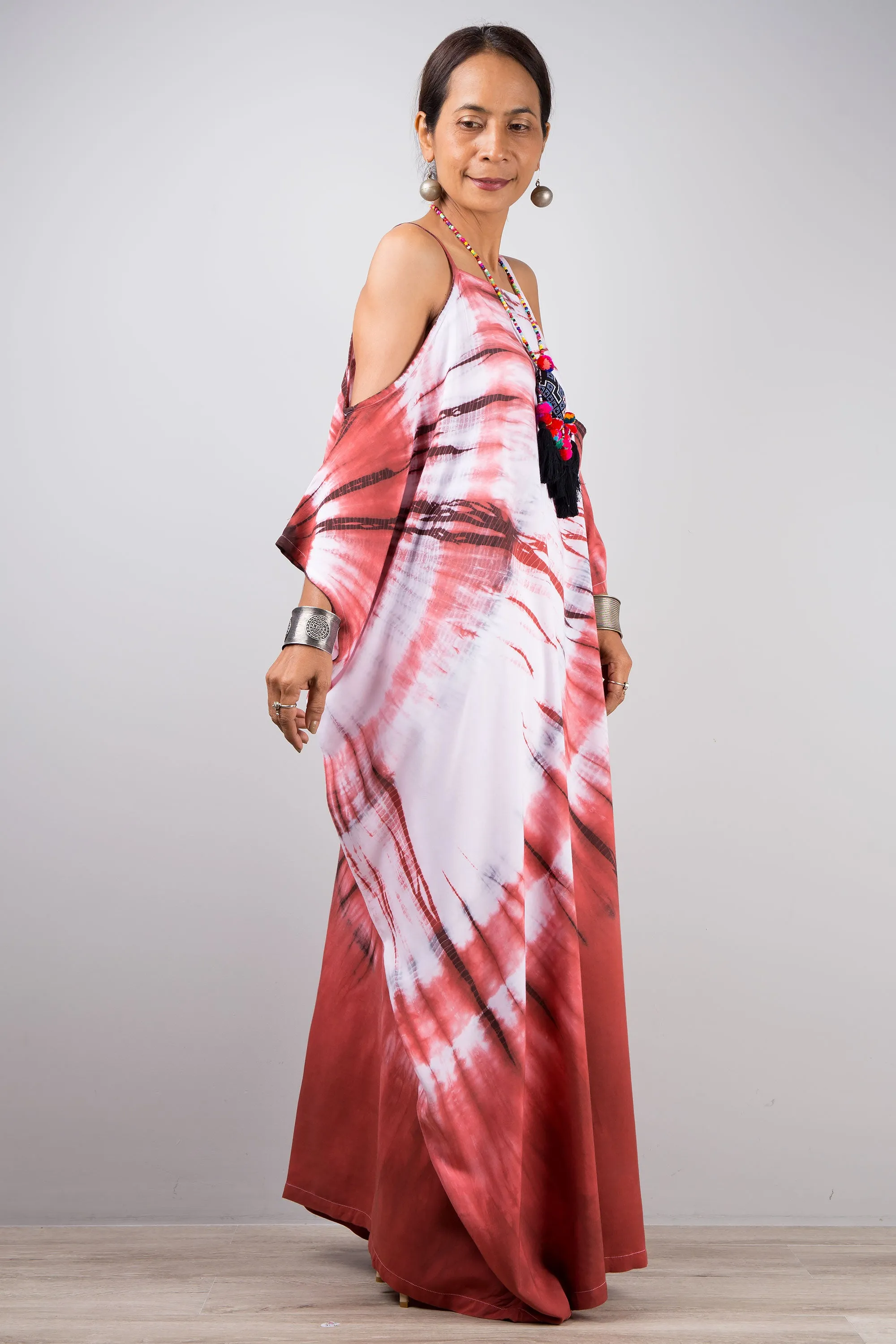 Tie dye kaftan dress