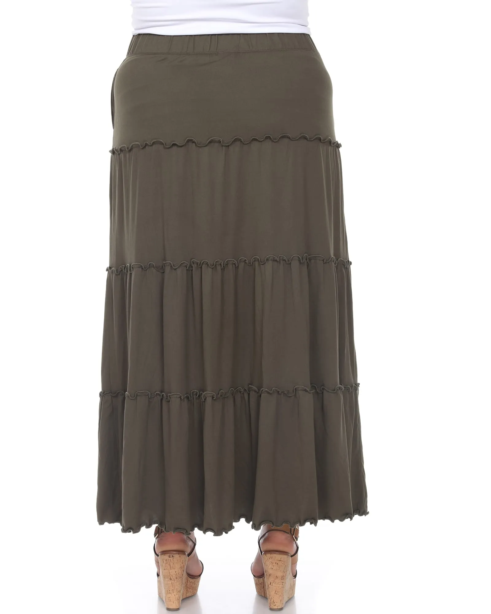 Tiered Maxi Skirt | Olive