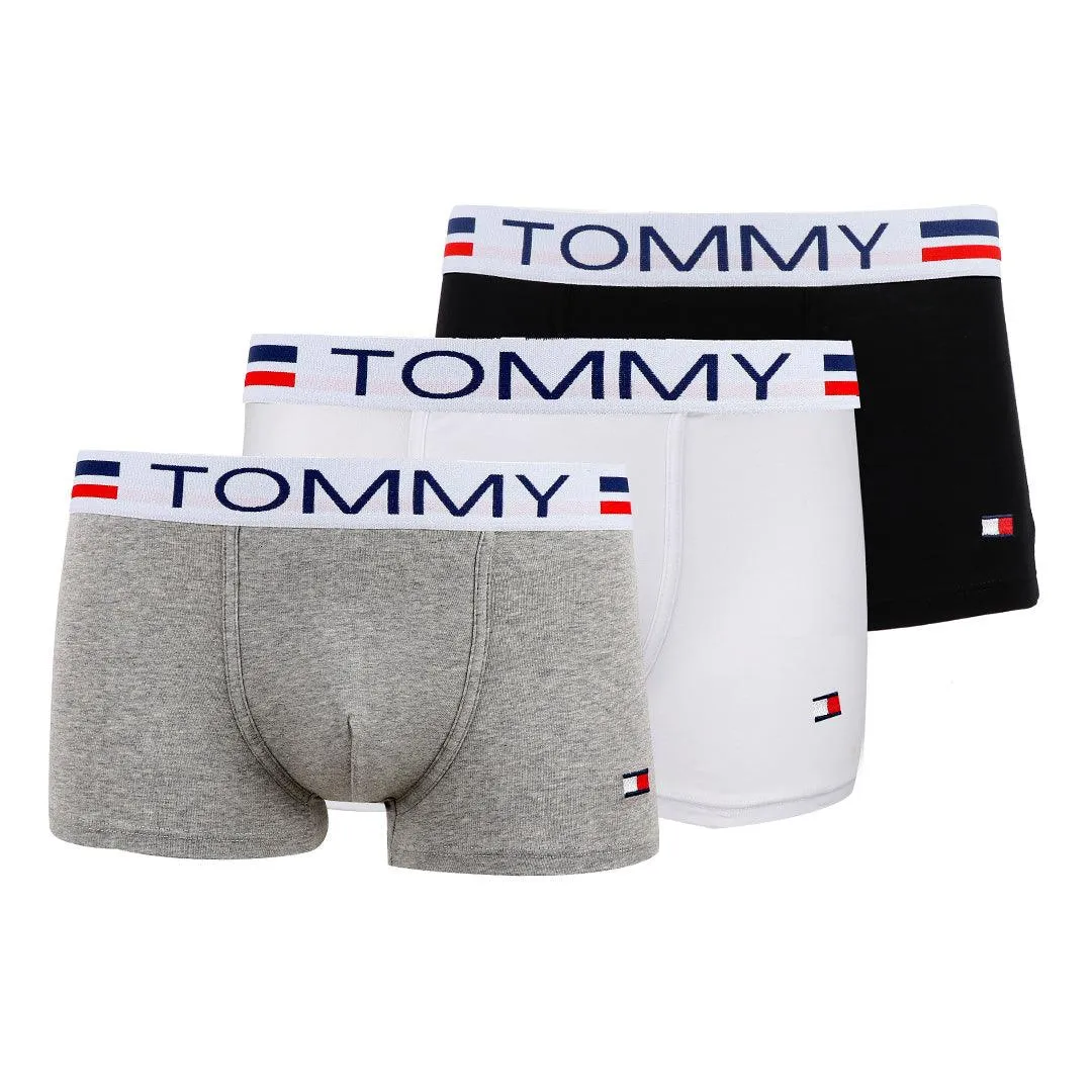 Tommy Hilfiger Design 3 IN 1 Pack Black or Blue White and Grey Boxers