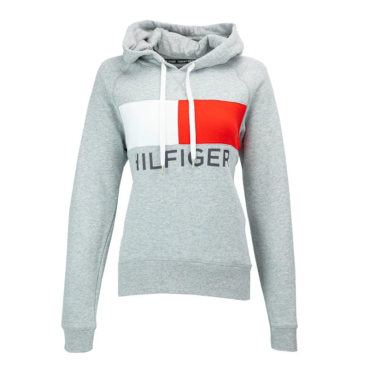 Tommy Hilfiger Women's Hi-Low Hem Flag Block Hoodie