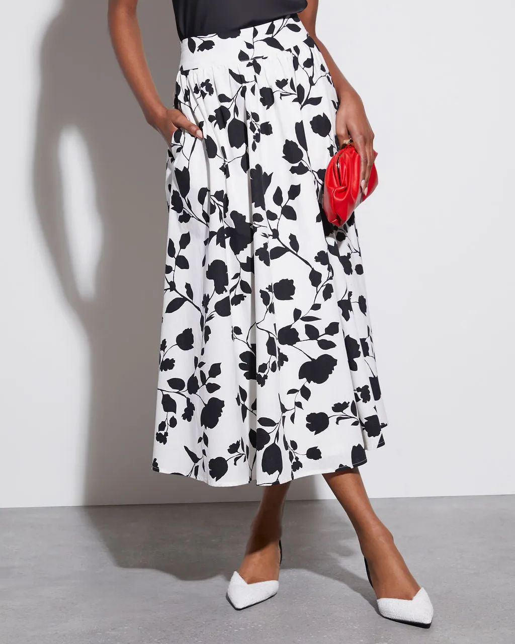 Tonya Floral Midi Skirt