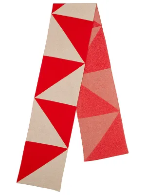 Triangle Scarf Scarlet & Oatmeal