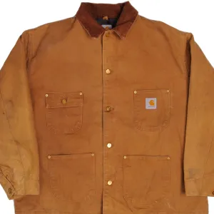 VINTAGE CARHARTT MICHIGAN CHORE JACKET 1990S SIZE 54R MADE USA