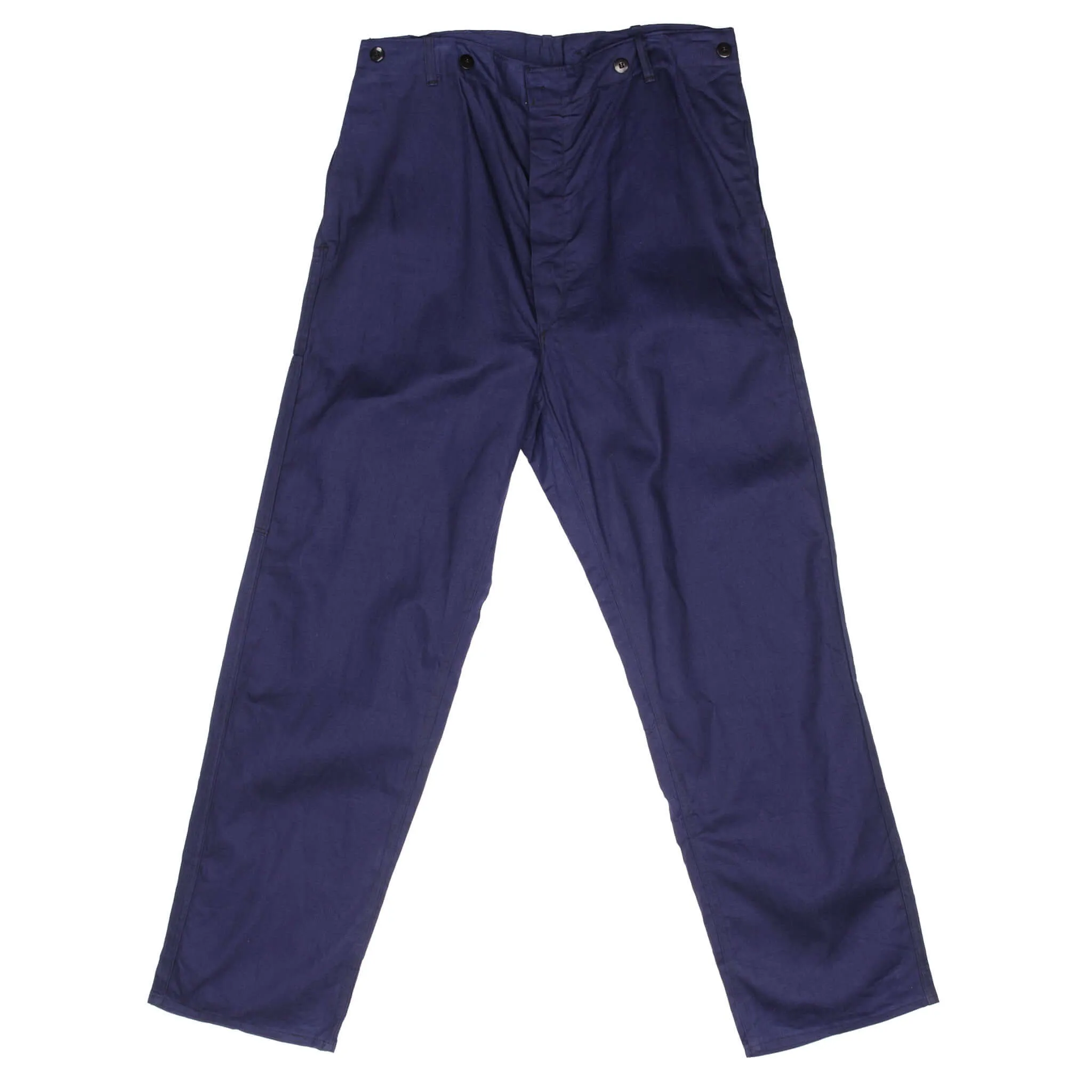 VINTAGE FRENCH WORKWEAR BLUE SANFOR HBT TROUSERS PANTS 1960S SZE 35X32 DEADSTOCK