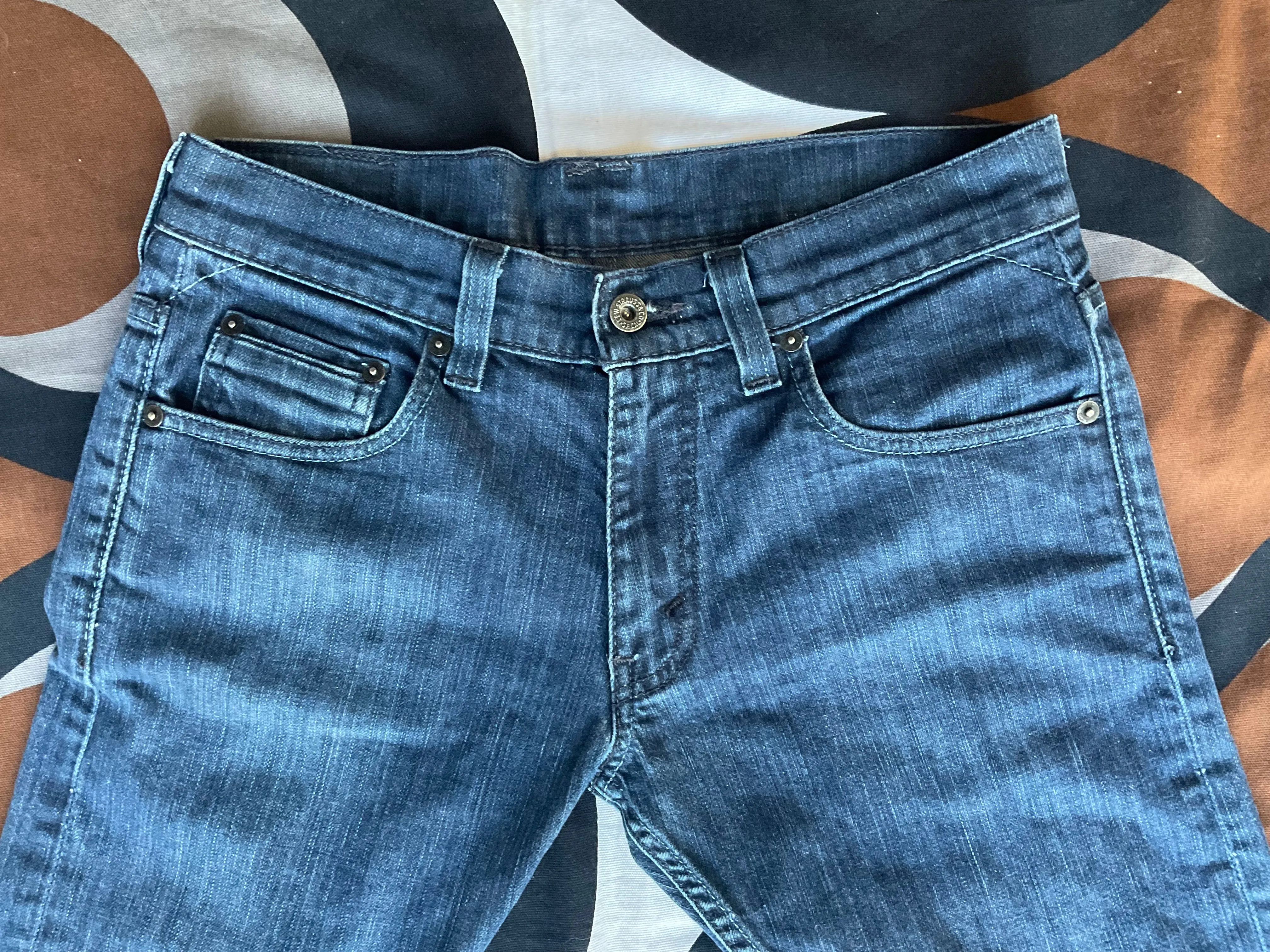 Vintage Levi’s skinny 591 blue jeans, 32.5”