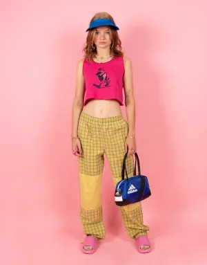 Vintage Think Pink Y2K checkered trousers