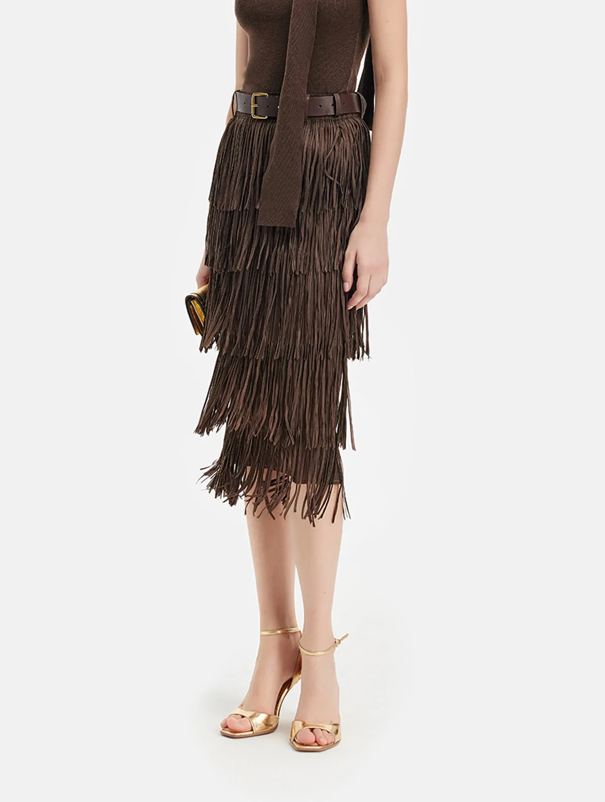 Western Knight Fringe Skirt - Star Queen