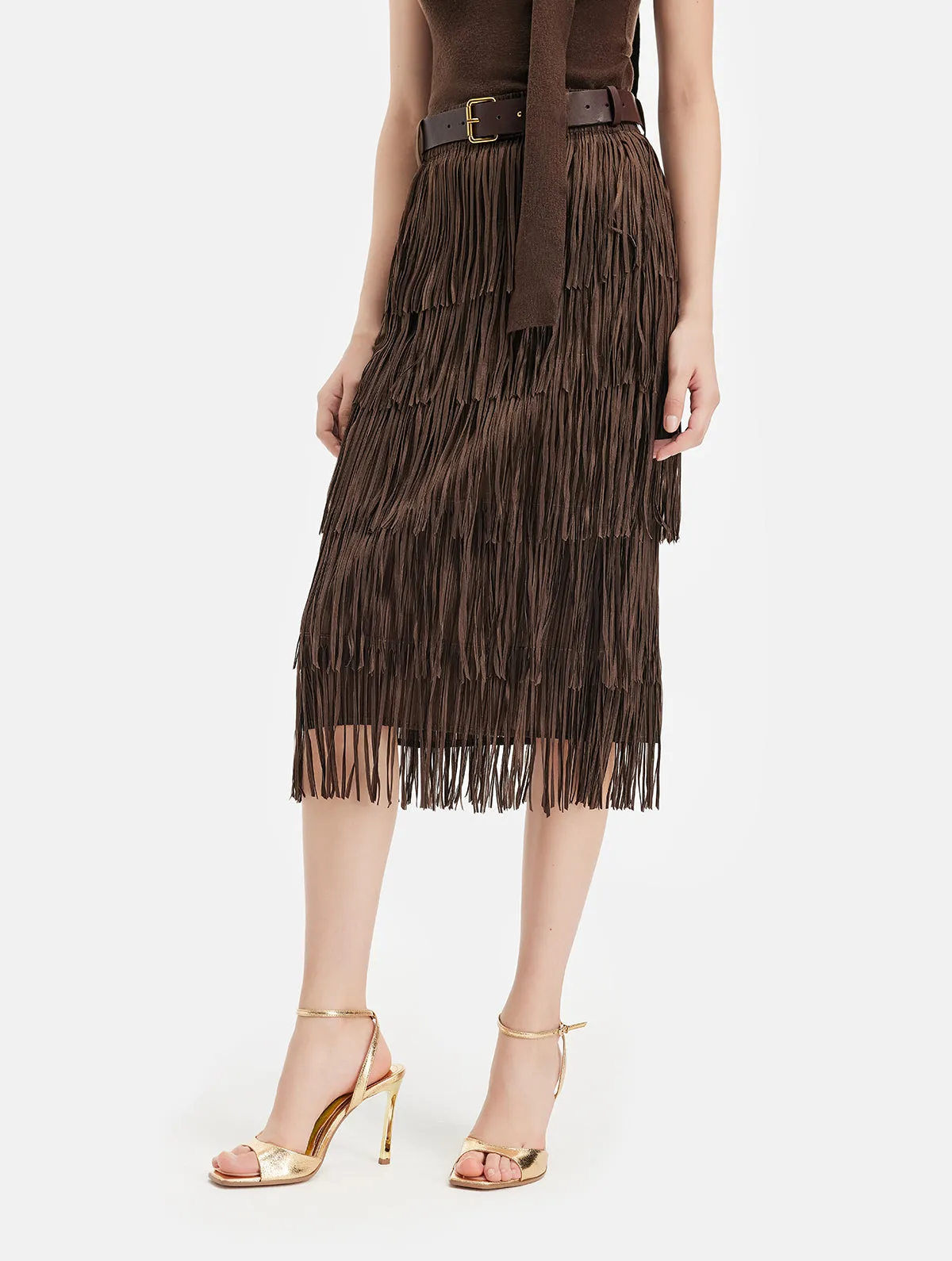 Western Knight Fringe Skirt - Star Queen