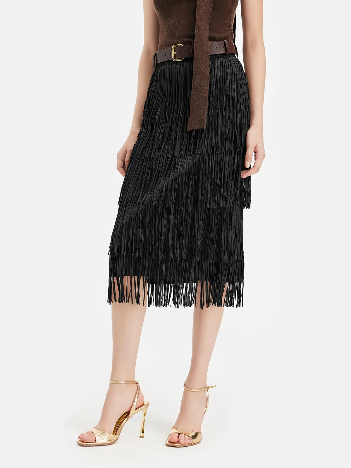 Western Knight Fringe Skirt - Star Queen