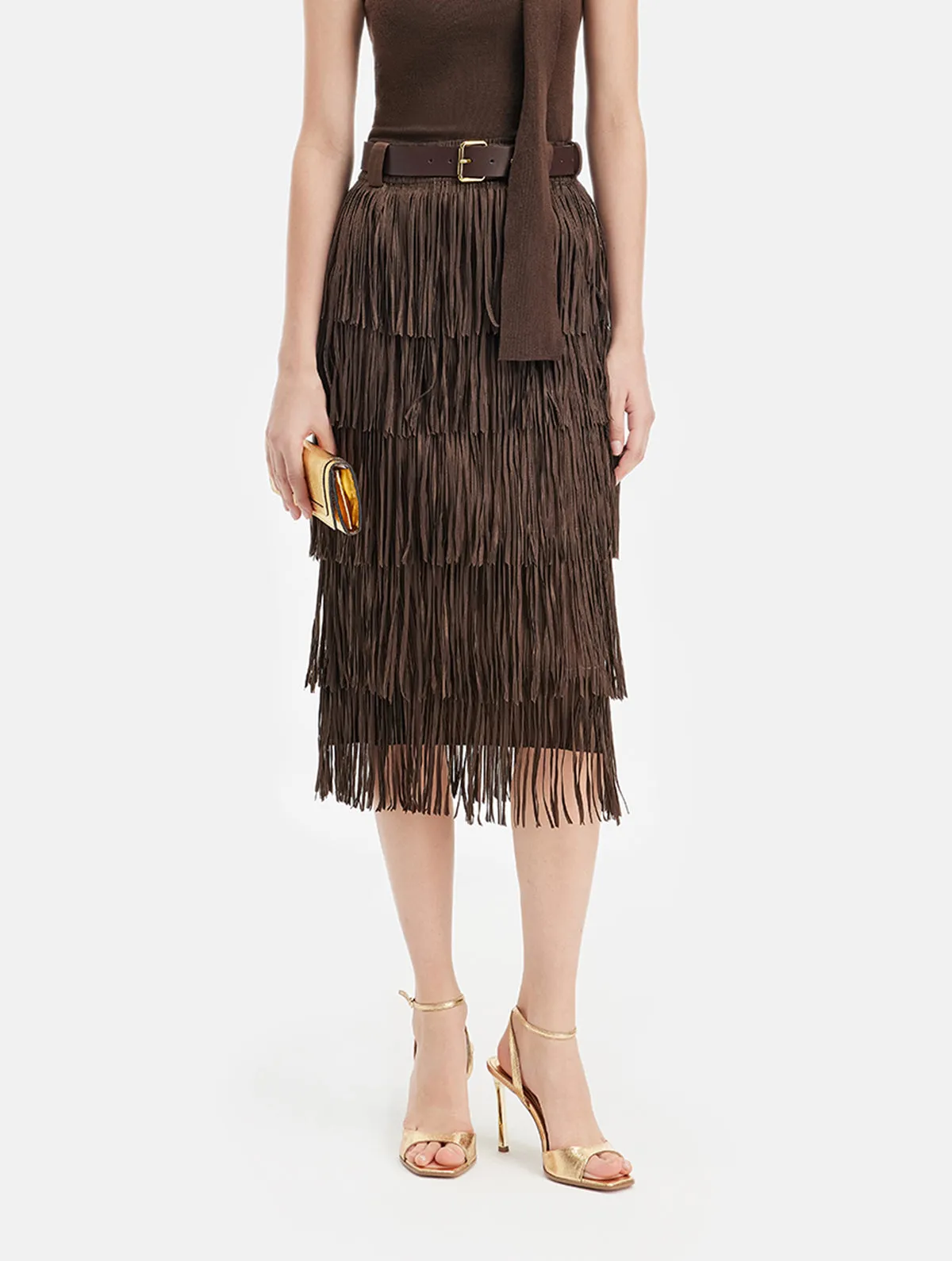 Western Knight Fringe Skirt - Star Queen