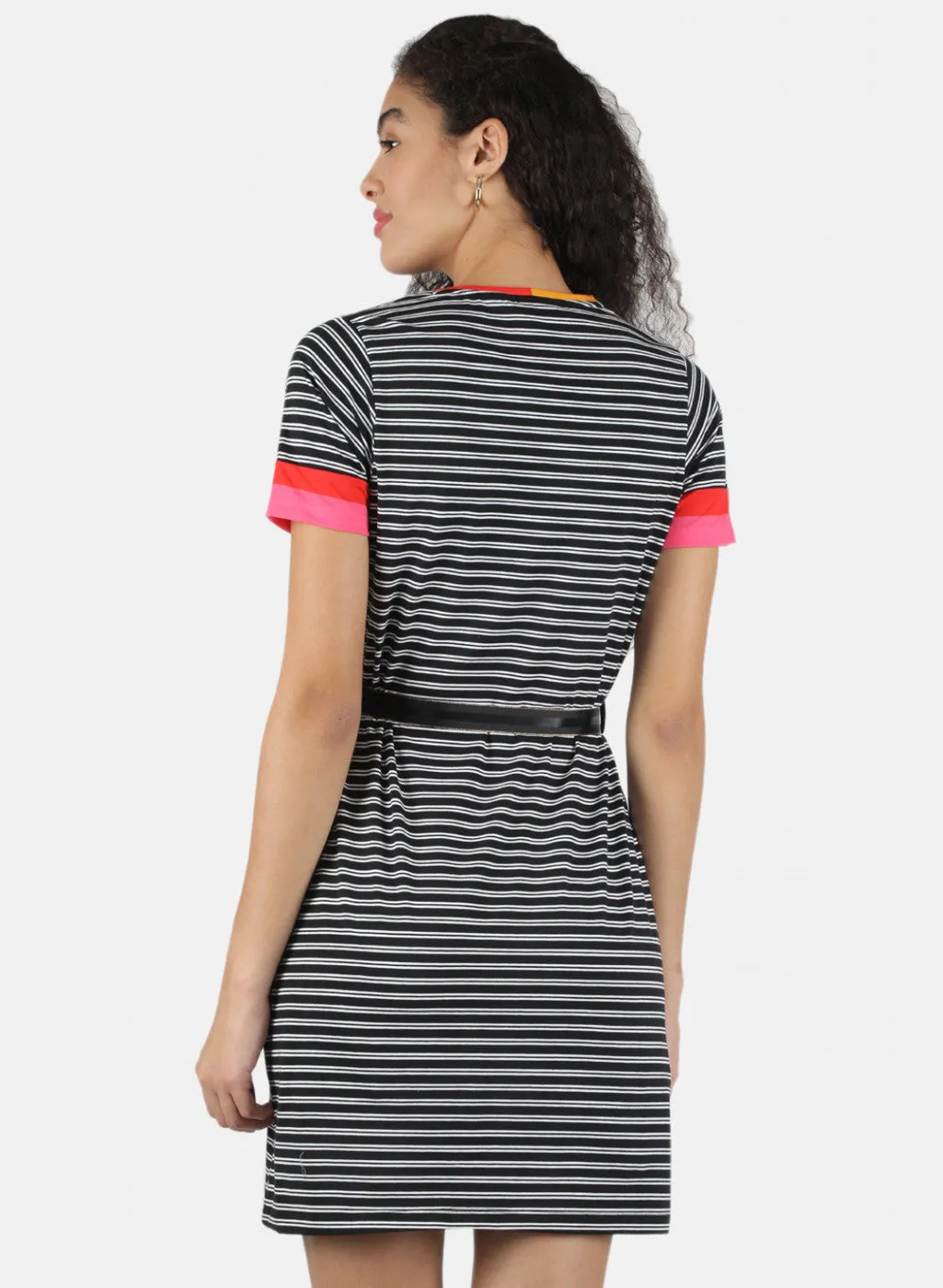 Women Black Stripe Tunic