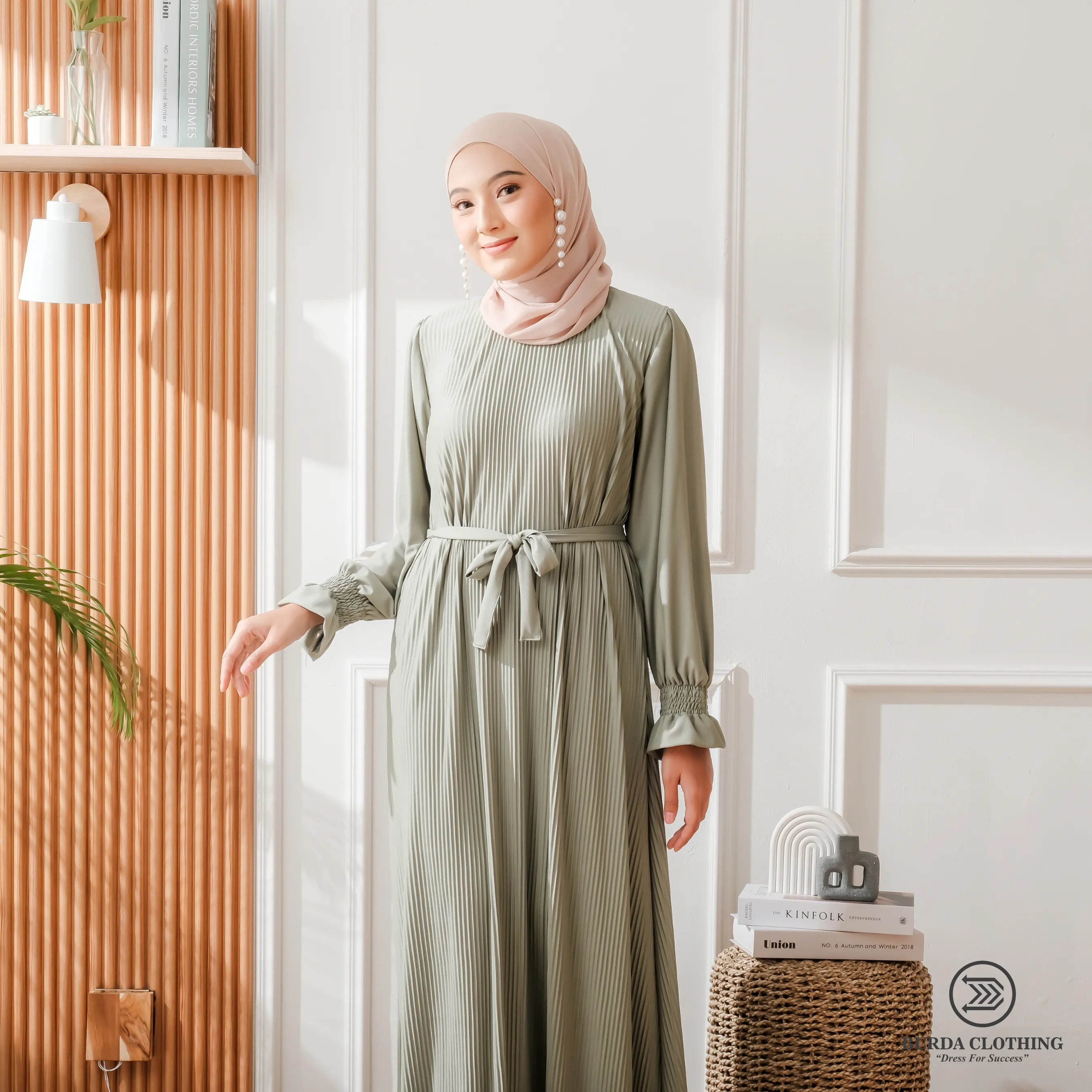 Women's Plain Dress Green