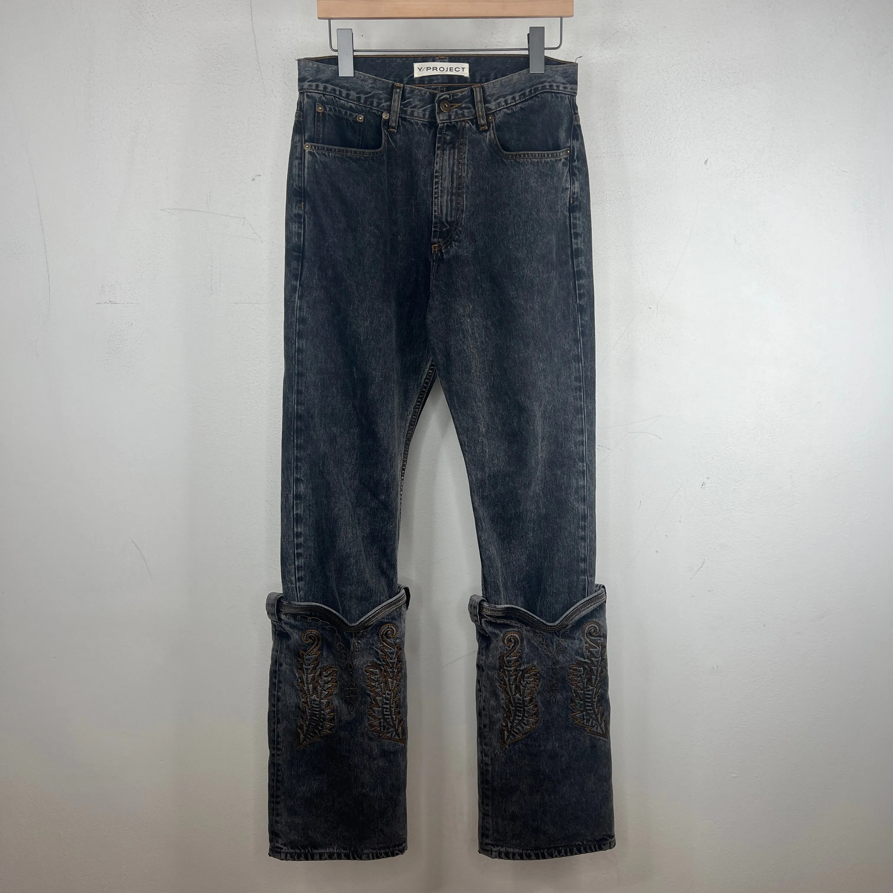 Y/Project Black Cowboy Jeans