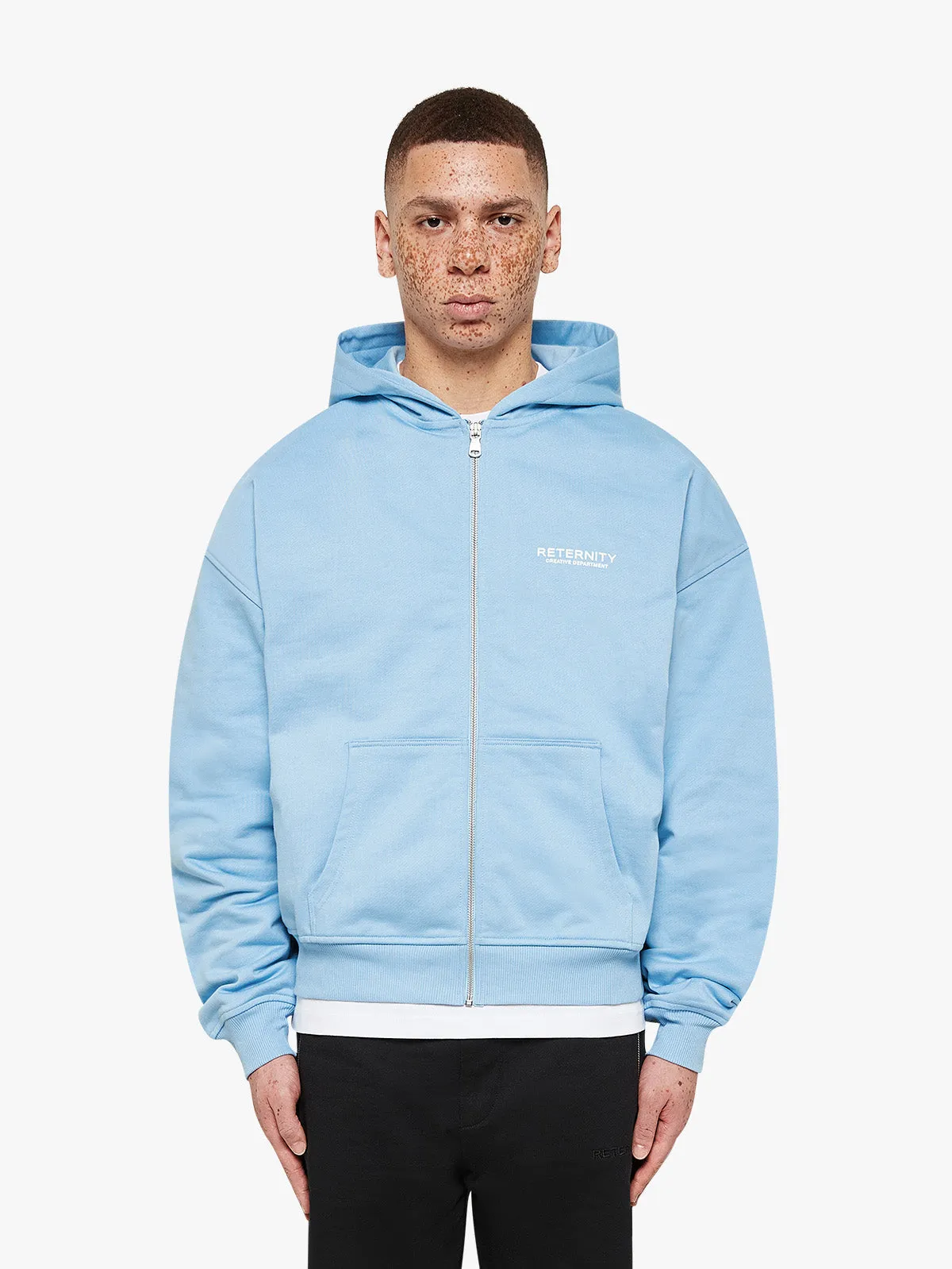 ZIP HOODIE CREATIVE DEPT - LIGHT BLUE